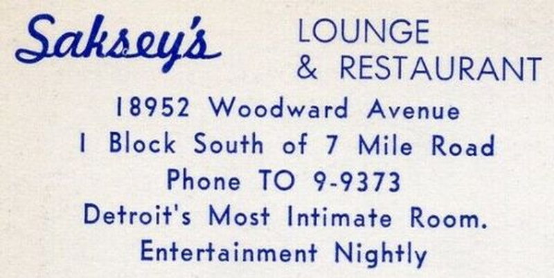 Sakseys Lounge & Restaurant (Sakseys Supperclub, Rampart St) - Old Postcard (newer photo)